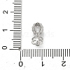 925 Sterling Silver Pave Clear Cubic Zirconia Flower Pendant Bails STER-P068-01P-3
