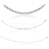1 Set 3 Styles Iron Hat Chain with Lobster Claw Clasp HJEW-CN0001-31A-6