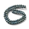 Electroplated Natural Lava Rock Beads Strands G-A251-B01-01B-2