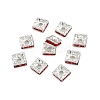 Brass Rhinestone Spacer Beads X1-RSB072-08S-5