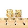 Brass Micro Pave Cubic Zirconia European Beads KK-H452-11G-3