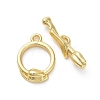 Brass Toggle Clasps KK-M314-06G-4