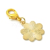 10Pcs 5 Styles Flower Alloy Enamel Pendant Decorations HJEW-JM02749-5