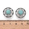 Zinc Metal Alloy & Natural Turquoise Buttons BUTT-WH0057-001C-AS-3