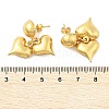 Heart 304 Stainless Steel Dangle Stud Earrings EJEW-A125-48G-5