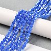 Opaque Solid Color Electroplate Glass Beads Strands GLAA-F029-P4mm-A11-4