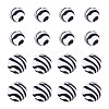 20Pcs 2 Colors Silicone Beads SIL-TA0001-07C-2