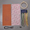 DIY Embroidery Flower Brawstring Bag Making Kit DIY-WH0410-91C-2