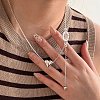 4Pcs Stainless Steel Spring Gate Rings STAS-BBC0005-74-5
