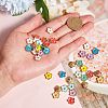 40 Pcs 10 Colors Light Gold Plated Alloy Enamel Charms ENAM-SZ0001-43LG-6