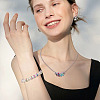 100Pcs Plastic Glass Rhinestone European Beads KY-TADJ0001-02-7