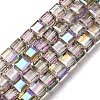 Electroplate Glass Beads Strands EGLA-H108-01A-AB09-1