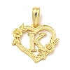 Heart Brass Pendants KK-I714-04G-K-1