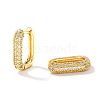 Elegant Retro Brass Pave Clear Cubic Zirconia Hoop Earrings XW2787-2-5