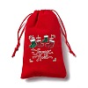 Christmas Theme Rectangle Velvet Bags TP-E005-01C-5