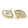 Brass Micro Pave Cubic Zirconia Pendants KK-G485-33D-G-2