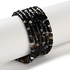 Natural Black Flower Agate Beads Strands G-H230-95-2