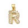 Rack Plating Brass Micro Pave Cubic Zirconia Pendants KK-L226-100G-R-1