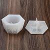 Hexagon DIY Silicone Candle Holder Molds DIY-Q037-01B-5