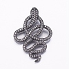 Brass Micro Pave Cubic Zirconia Pendants ZIRC-E135-42B-1