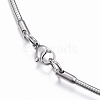 Non-Tarnish 304 Stainless Steel Snake Chain Necklaces NJEW-G310-09P-3