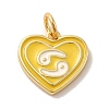 Real 18K Gold Plated Brass Enamel Pendants KK-M273-06F-G-1