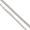 304 Stainless Steel Cable Chain Twisted Chain Slider Bracelet Making AJEW-JB01509-02-3