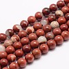 Natural Red Jasper Bead Strands X-G-K153-B19-6mm-1