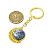 Alloy Pendant with Gemstone Cabochons Keychains KEYC-JKC01140-02-3