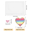 Globleland 3 Sets 2 Styles Heart Polyester Embroidery Applique Patch PATC-GL0001-01-2