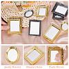 CRASPIRE 8Pcs 8 Style Miniature Retro Plastic Mirrors MJEW-CP0001-01-4