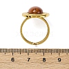 Oval Natural Red Jasper Finger Rings RJEW-M063-01G-08-3