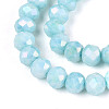 Anti-Tarnish Electroplate Rondelle Glass Beads Strands EGLA-T021-4mm-17-08-3