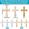 6Pcs 2 Colors 304 Stainless Steel Pendants STAS-BBC0007-21-2