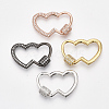 Brass Micro Pave Cubic Zirconia Screw Carabiner Lock Charms ZIRC-S061-143-1