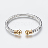 304 Stainless Steel Torque Bangles BJEW-G584-05-3