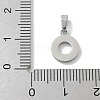 Ion Plating(IP) 304 Stainless Steel Micro Pave Cubic Zirconia Pendants STAS-Z107-06P-03-3