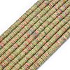 Natural Unakite Beads Strands G-P575-B25-6x1mm-2