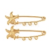 Starfish 304 Stainless Steel Safety Pins Brooch Findings SA-CBA098D-16H-G03-1
