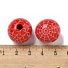 Printed Wood European Beads WOOD-G022-08B-10-3