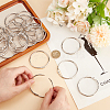 30Pcs Stainless Steel Loose Leaf Book Binder Hinged Rings FIND-BBC0002-24-3