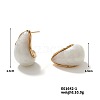 Cute Stainless Steel Vintage Teardrop Geometric Stud Earrings for Women WI0864-1-1