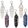 Faceted Bullet Gemstone Pointed Pendants G-SC0001-11P-1