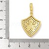 Rack Plating Brass Micro Pave Cubic Zirconia Pendants KK-I718-10G-03-3