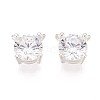 925 Sterling Silver Micro Pave Clear Cubic Zirconia Charms STER-N017-17B-S-2