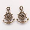 Tibetan Style Alloy Anchor with Helm Pendants PALLOY-2730-AB-FF-2