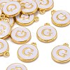 Golden Plated Alloy Charms LS-X-ENAM-S118-01G-4