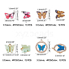 SUPERFINDINGS 48Pcs 12 Color Alloy Butterfly Pendants PALLOY-FH0001-76-6