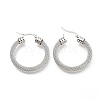 Non-Tarnish 304 Stainless Steel Mesh Hoop Earrings EJEW-C501-12P-A-2