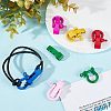  6Pcs 6 Colors Zinc Alloy D-Ring Anchor Shackle Clasps FIND-NB0002-96-5